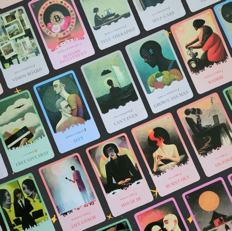 Millennial Tarot cards laid out